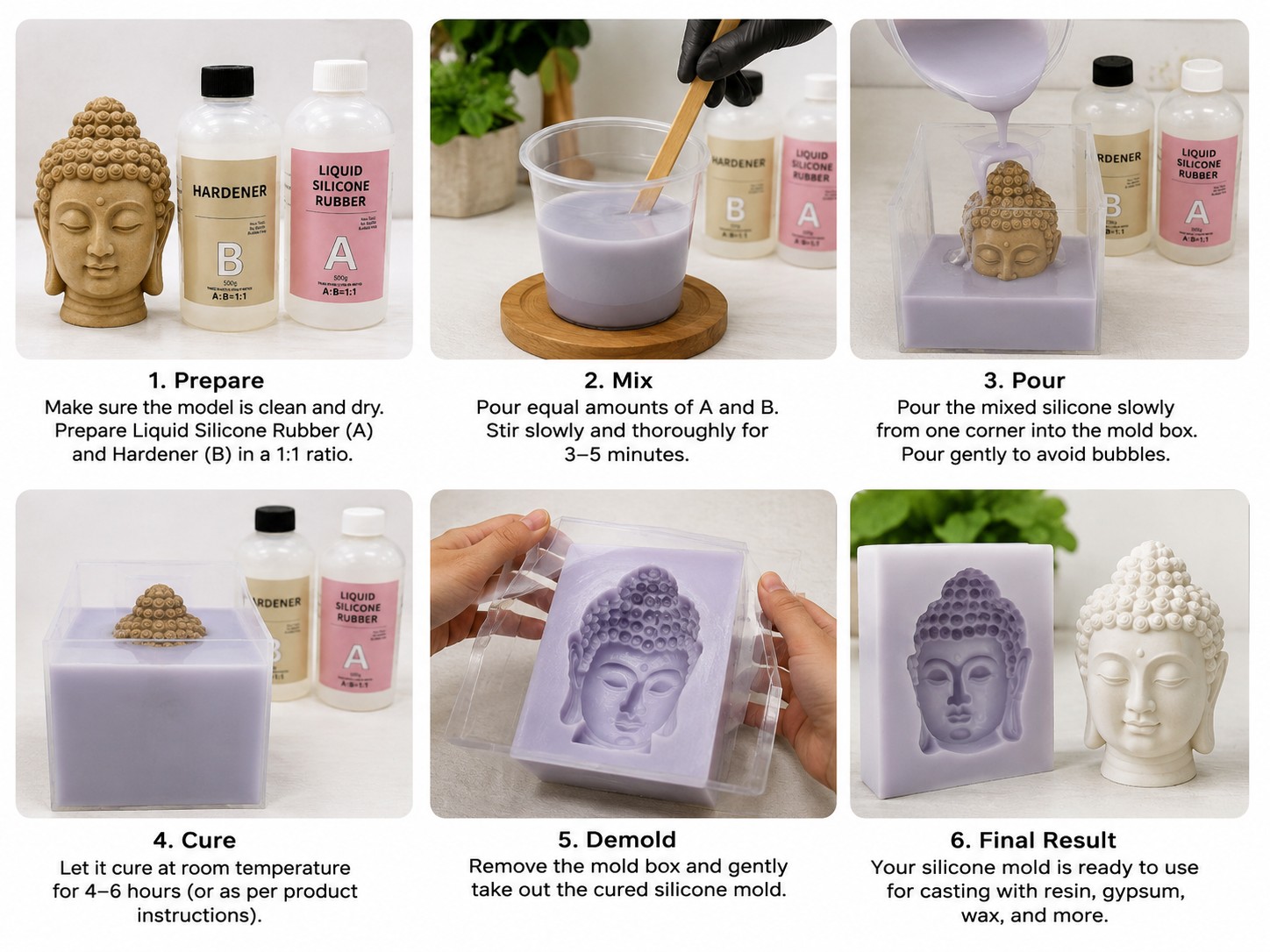 Silicone mold making kit(1 kg)