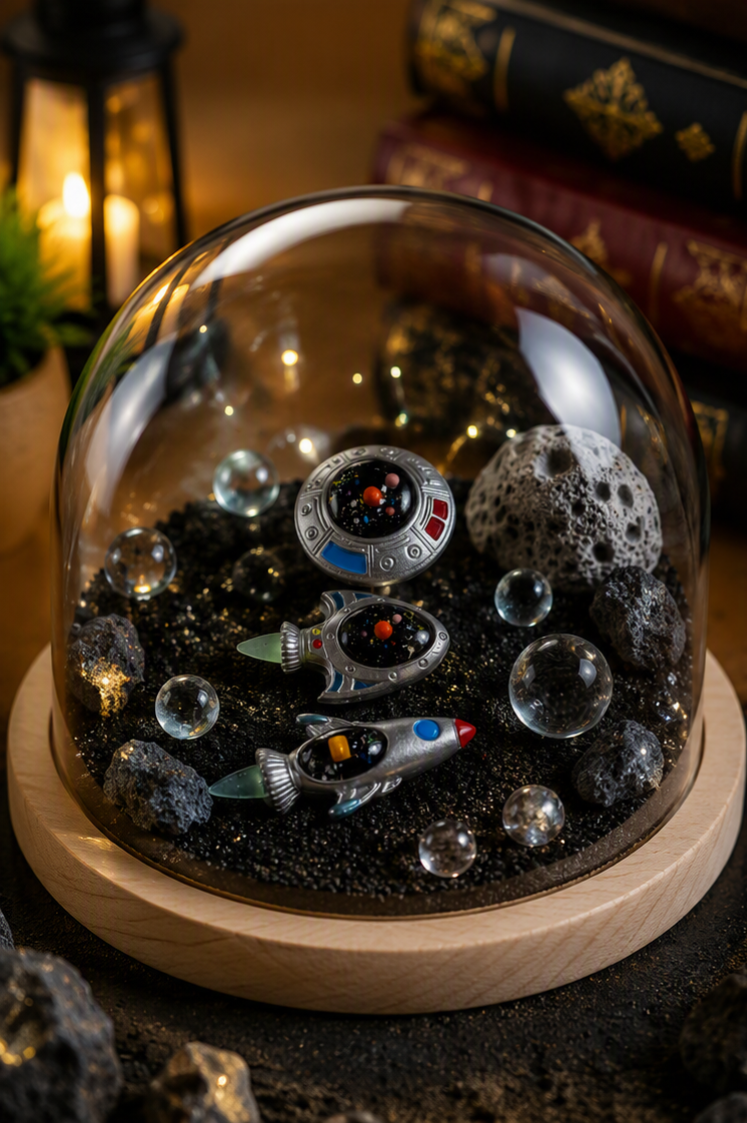 Miniature SpaceRokcet and UFO