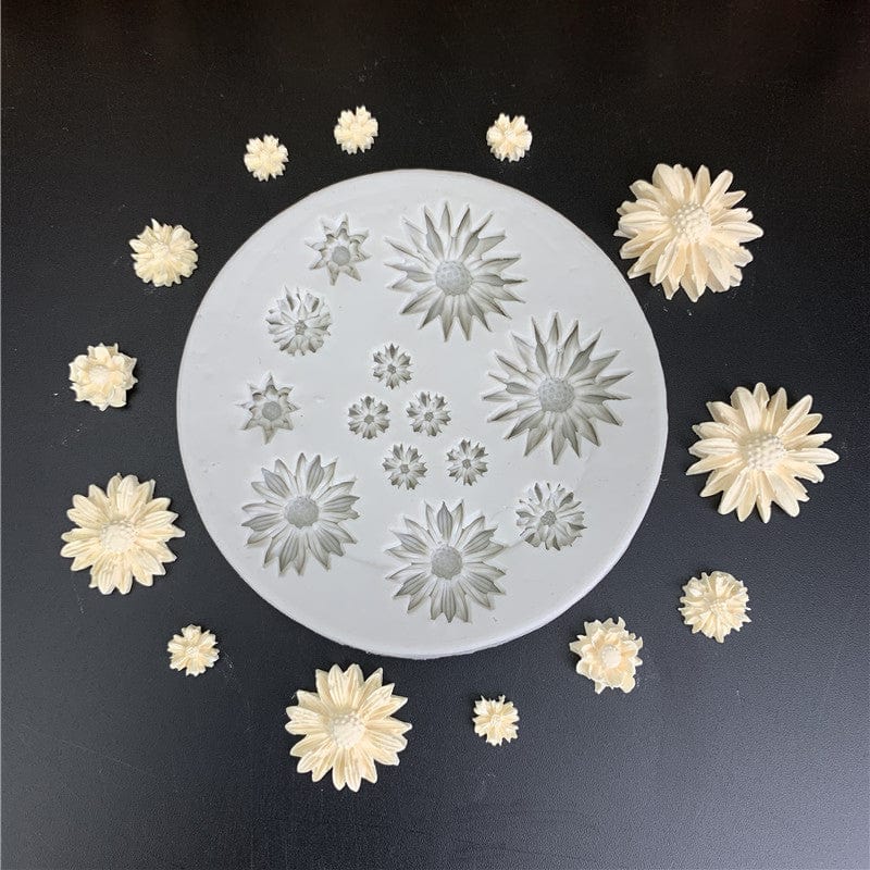 13 Cavity 3D Flower Handmade Mould TIS0092