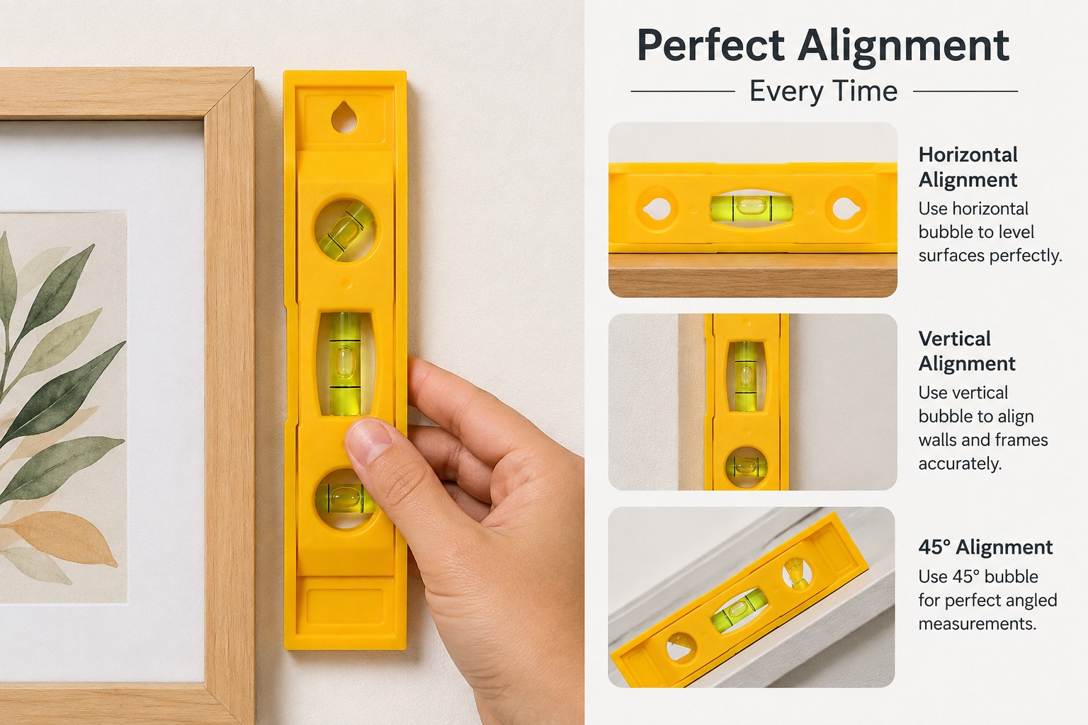 Magnetic Bubble Level Ruler