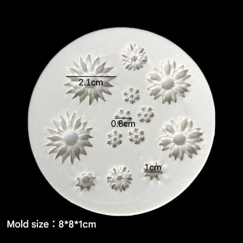 13 Cavity 3D Flower Handmade Mould TIS0092
