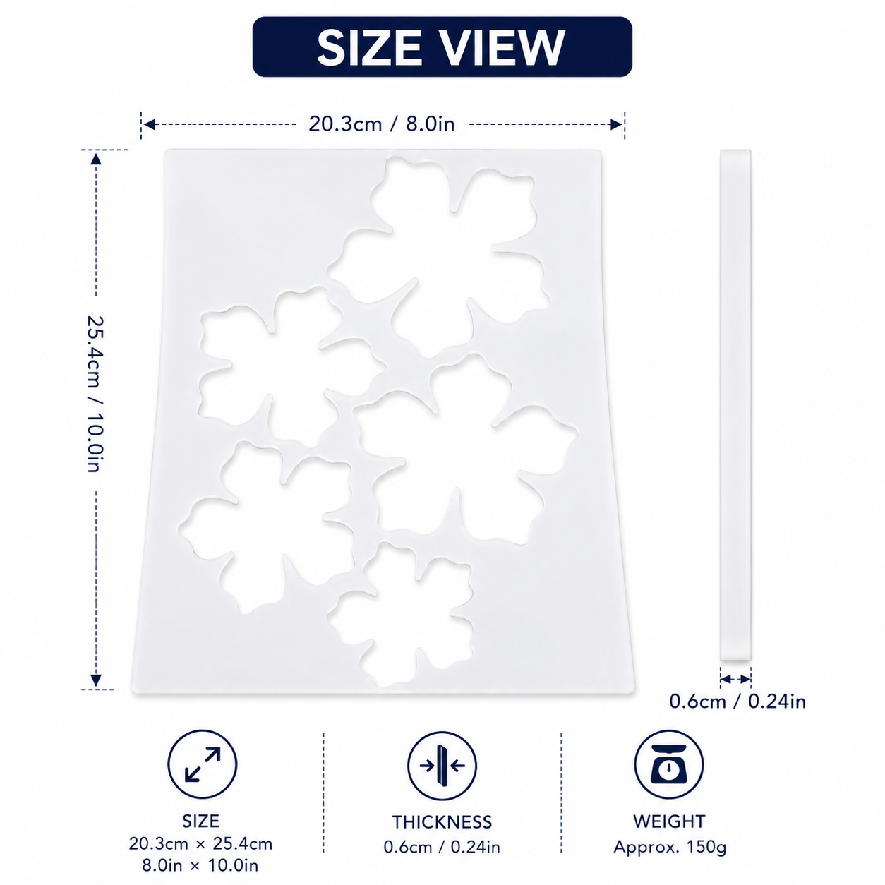 Floral Silicone Resin Mould 5 in 1 for DIY Epoxy Art & Craft