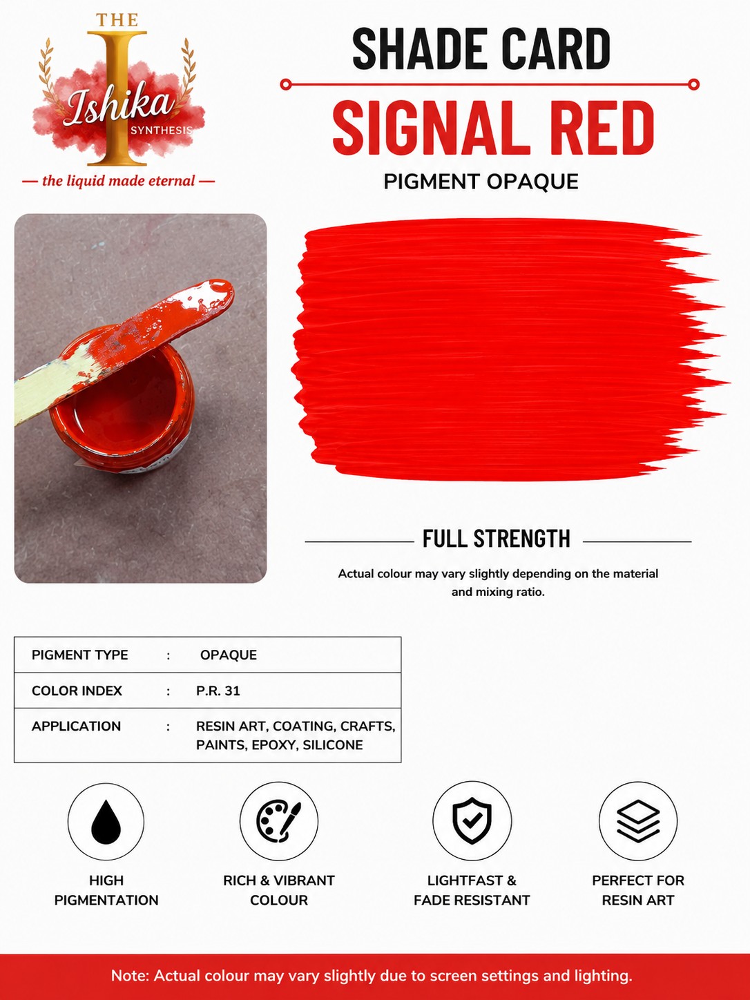 Signal Red Opaque Pigment