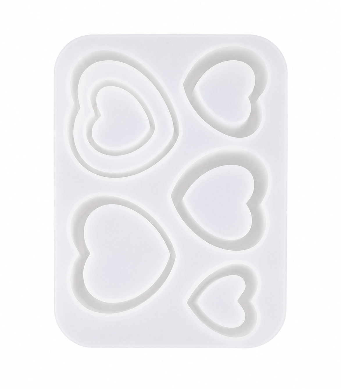 Multi Heart Shape Resin Silicone Mould Set – 13.5 CM