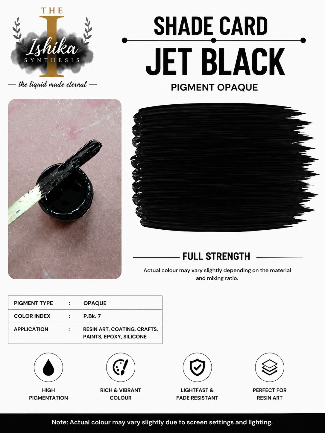 Jet Black Opaque Pigment