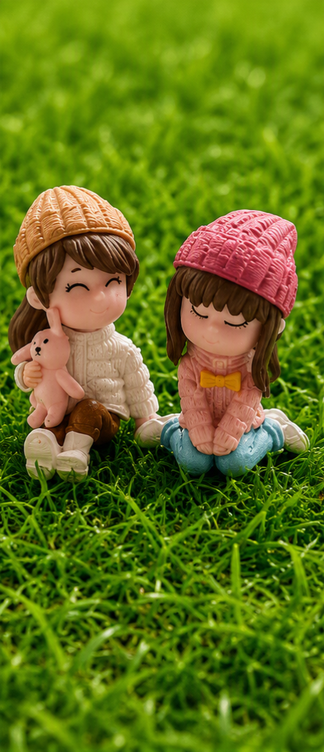Cute Miniature Friends in Park
