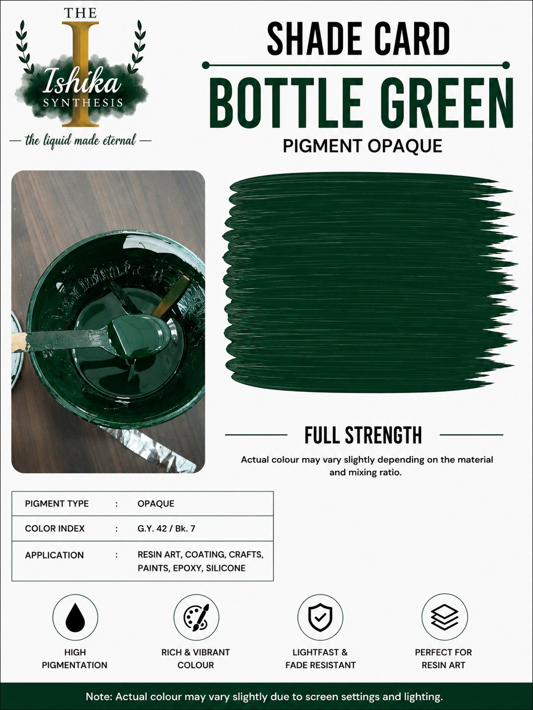Bottle Green Opaque Pigment