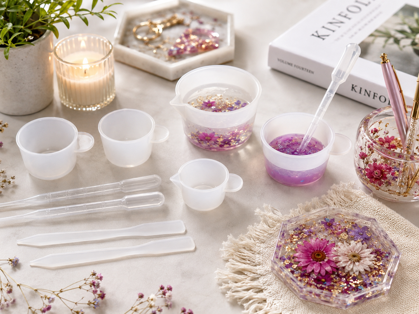 Resin Mixing Tools & Measuring Cups Set (10 Pcs)