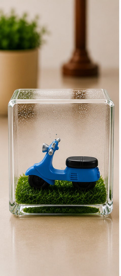 Miniature Blue Scooter
