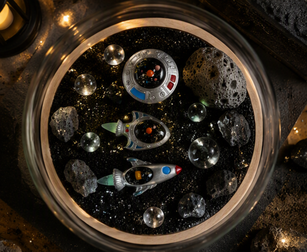 Miniature SpaceRokcet and UFO