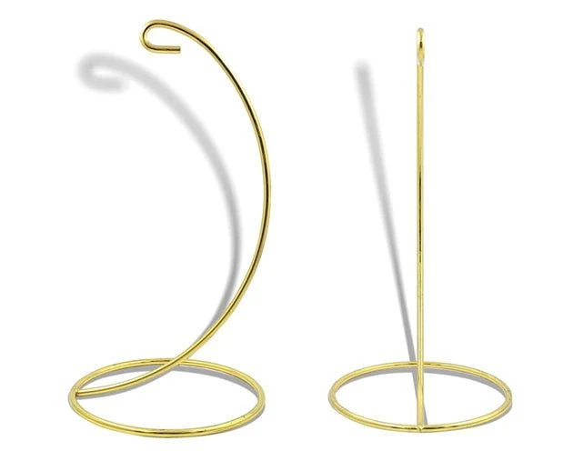 12" Gold Hanging Metal Stand